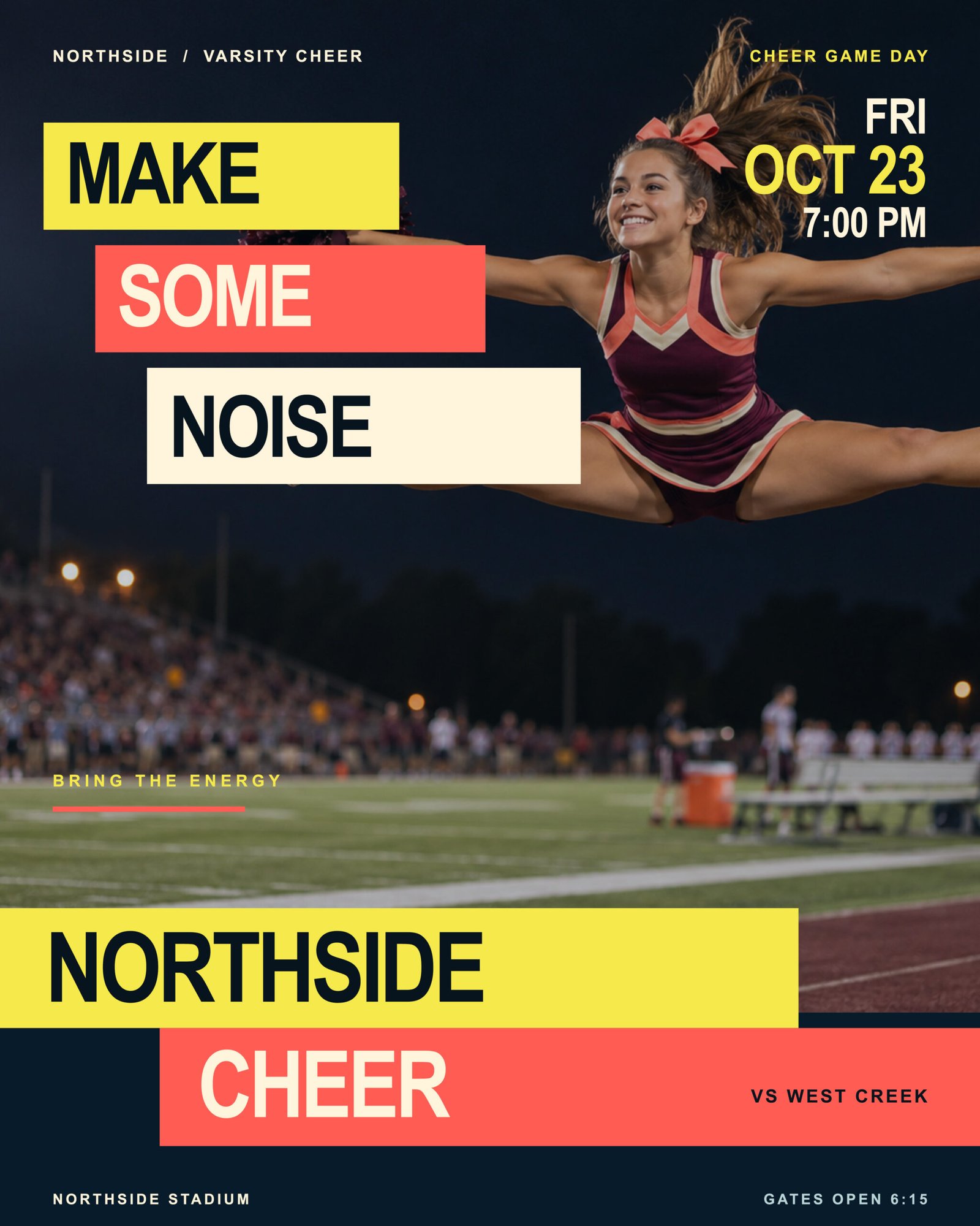 Cheer Game Day template preview