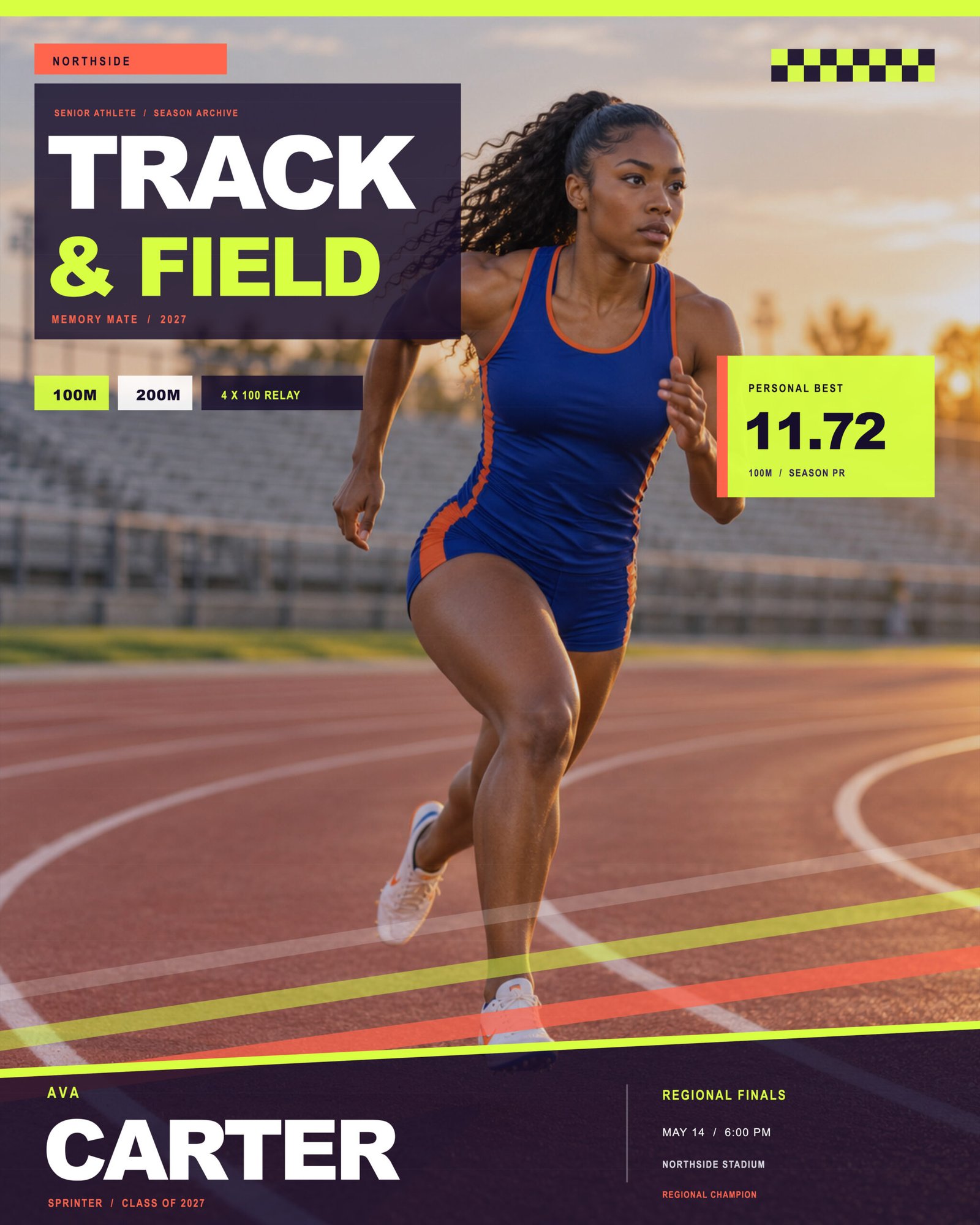 Track and Field Memory Mate template