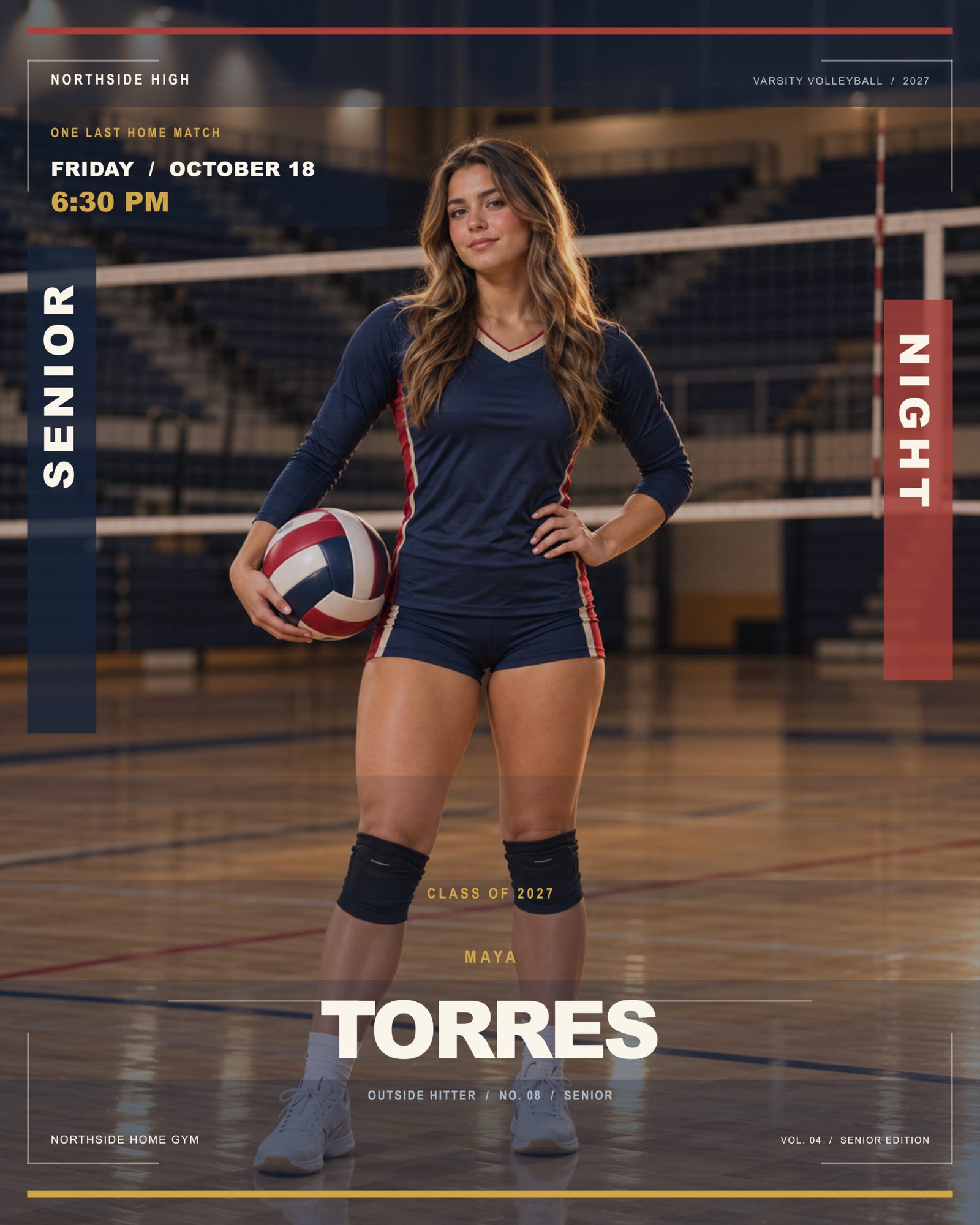 Volleyball Senior Night template preview