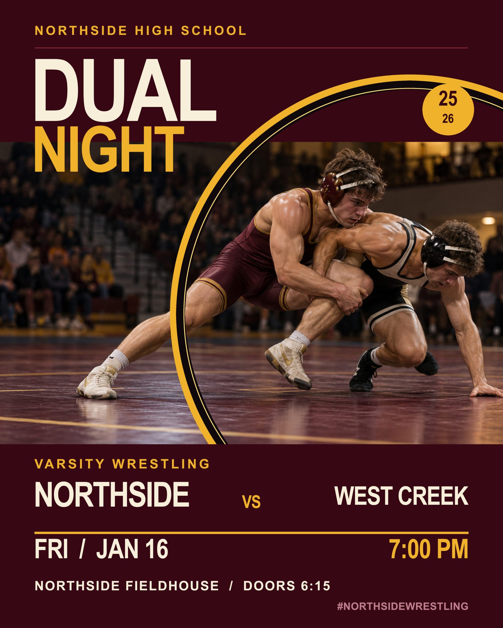 Wrestling Dual Night template